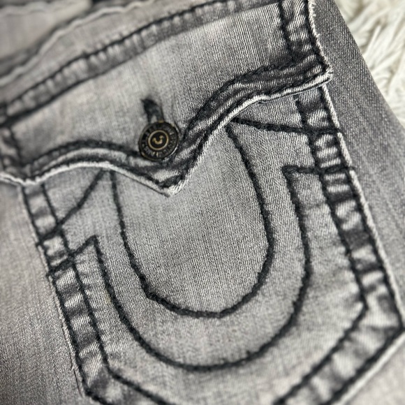 True Religion Ricky Distressed Black Jeans - Picture 5 of 7